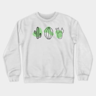 Cactus Line Drawing 2 Crewneck Sweatshirt